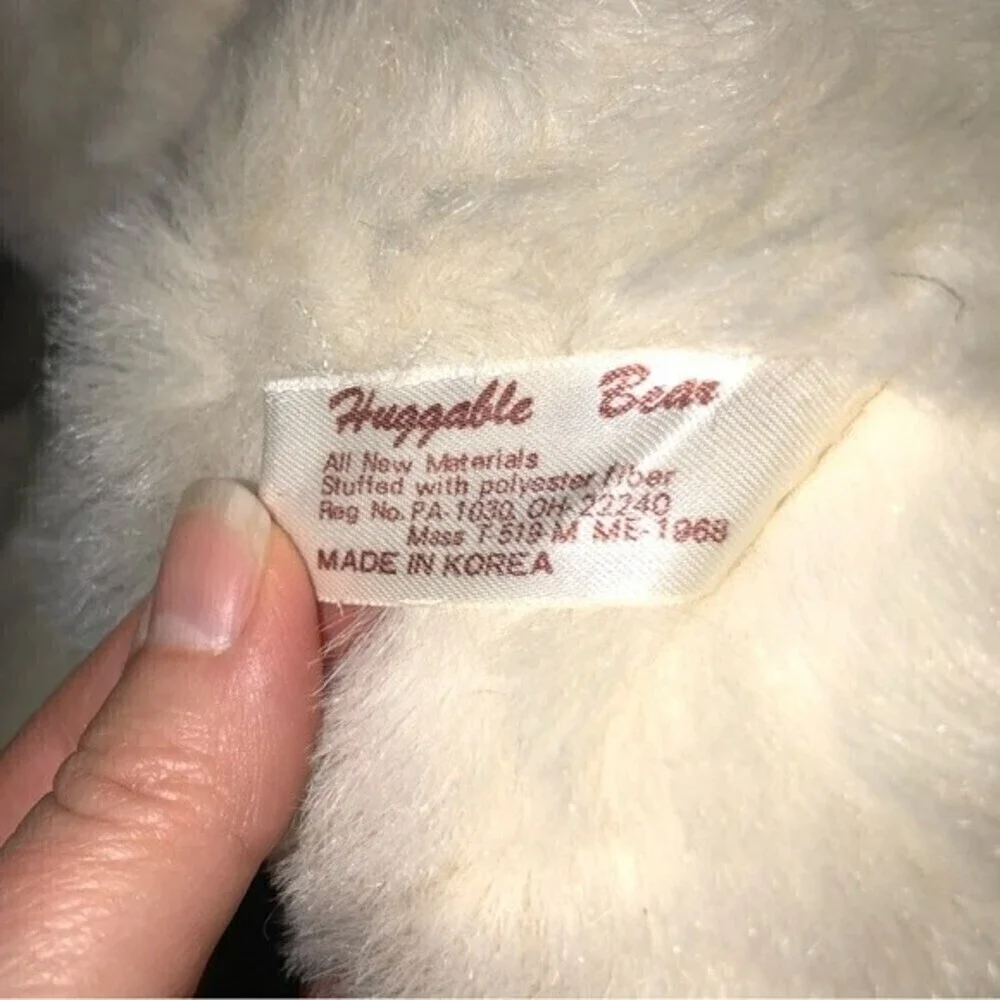 Vintage Wego Huggable Bear 1968 White Plush